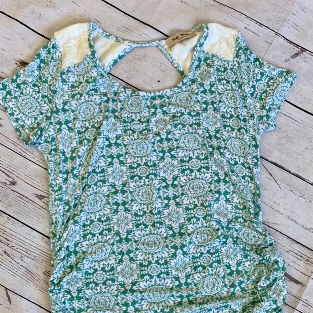 Full Moon Maternity Ruched Blouse Small